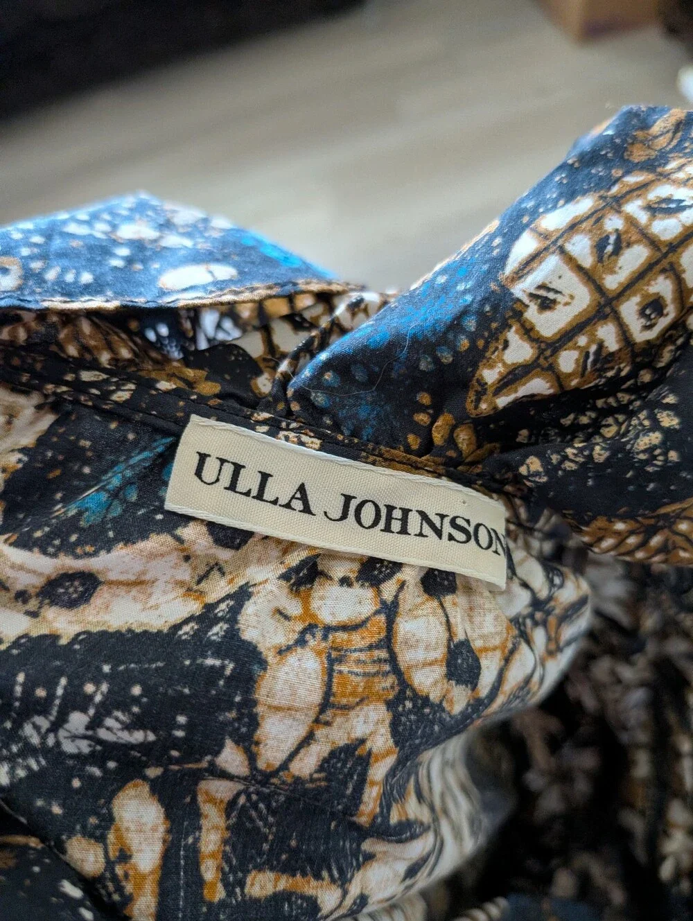 NWOT Ulla Johnson Ruffle Long Puff-Sleeve Kalila Cotton Blouse